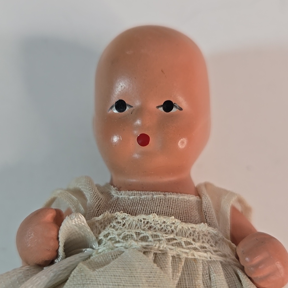 Nancy Ann Storybook Doll Hush-A-Bye Long Dress 1940's Bisque Infant Babydoll - Picture 12 of 13